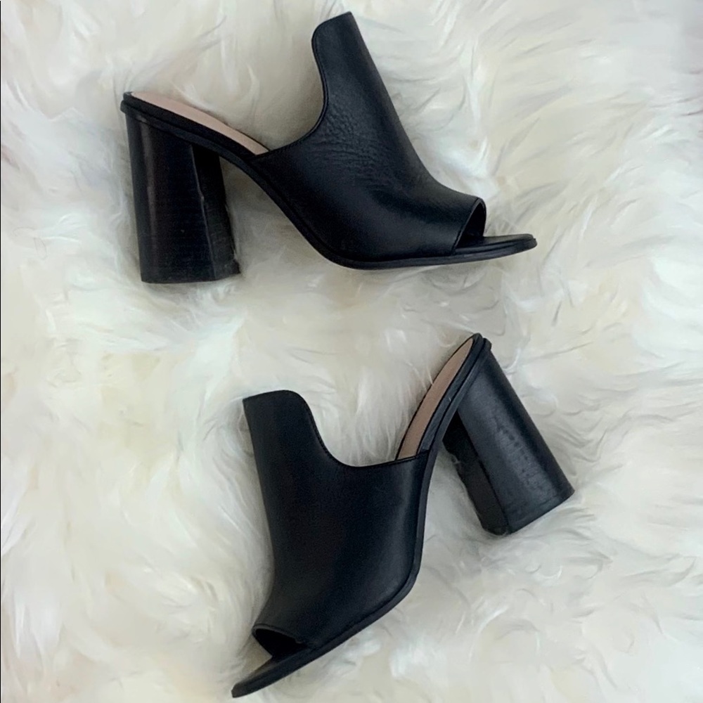 Leggossa Heeled Mules Black